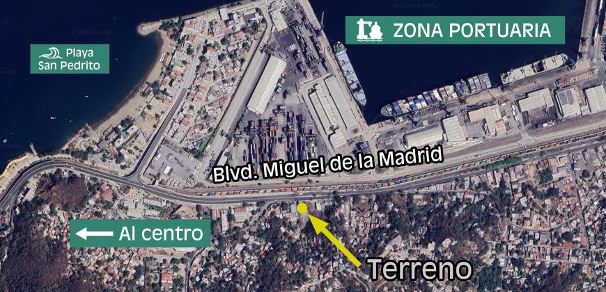 TERRENO + CONSTRUCCION. A PIE DE BLVD COSTERO MIGUEL DE LA MADRID